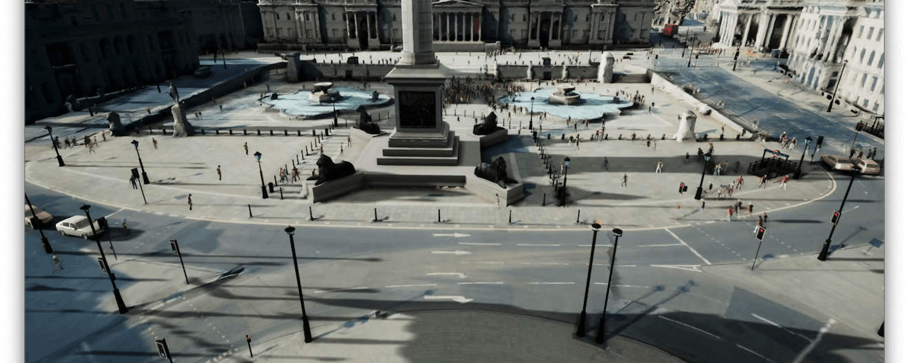 Trafalgar广场的可视化CAEbt365为虚幻