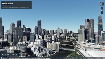 Google Photorealistic 3D Tiles of Melbourne, Australia in Cesium Stories