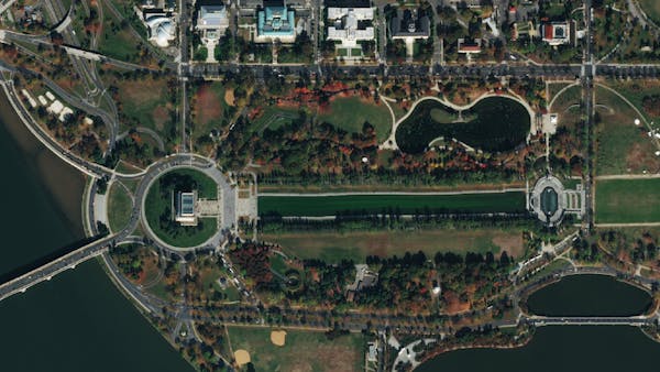 Bing Imagery of Washington DC visualized in Cesium.