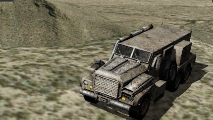 一个坦克在bt365世界地形的3D模型