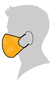 Mask secured around ears
