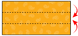 Folding top and bottom to middle