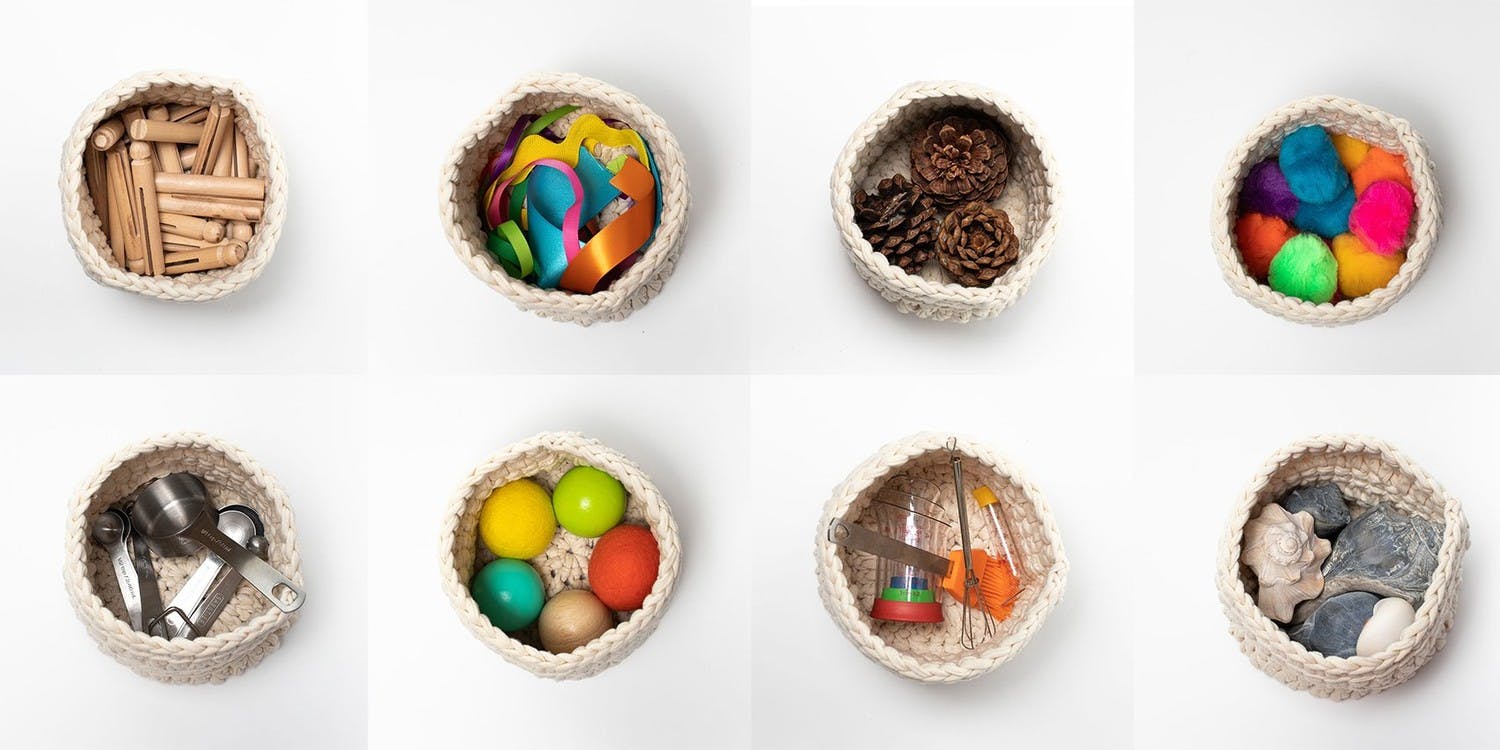 Week 31 What Montessori moms put in “treasure baskets” for their