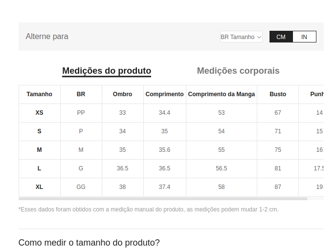 Tamanhos Da Shein Brasil Tabelas E Dicas Para Acertar 2023 Vlr Eng Br