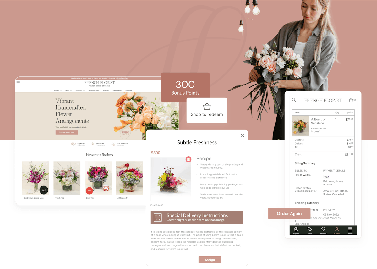 French Florist UI/UX Design