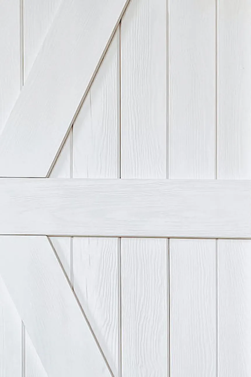 white sliding doors made from solid wood