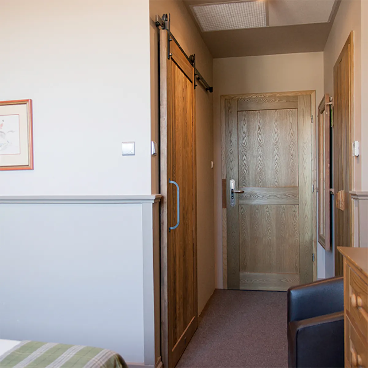 Sliding door in hall