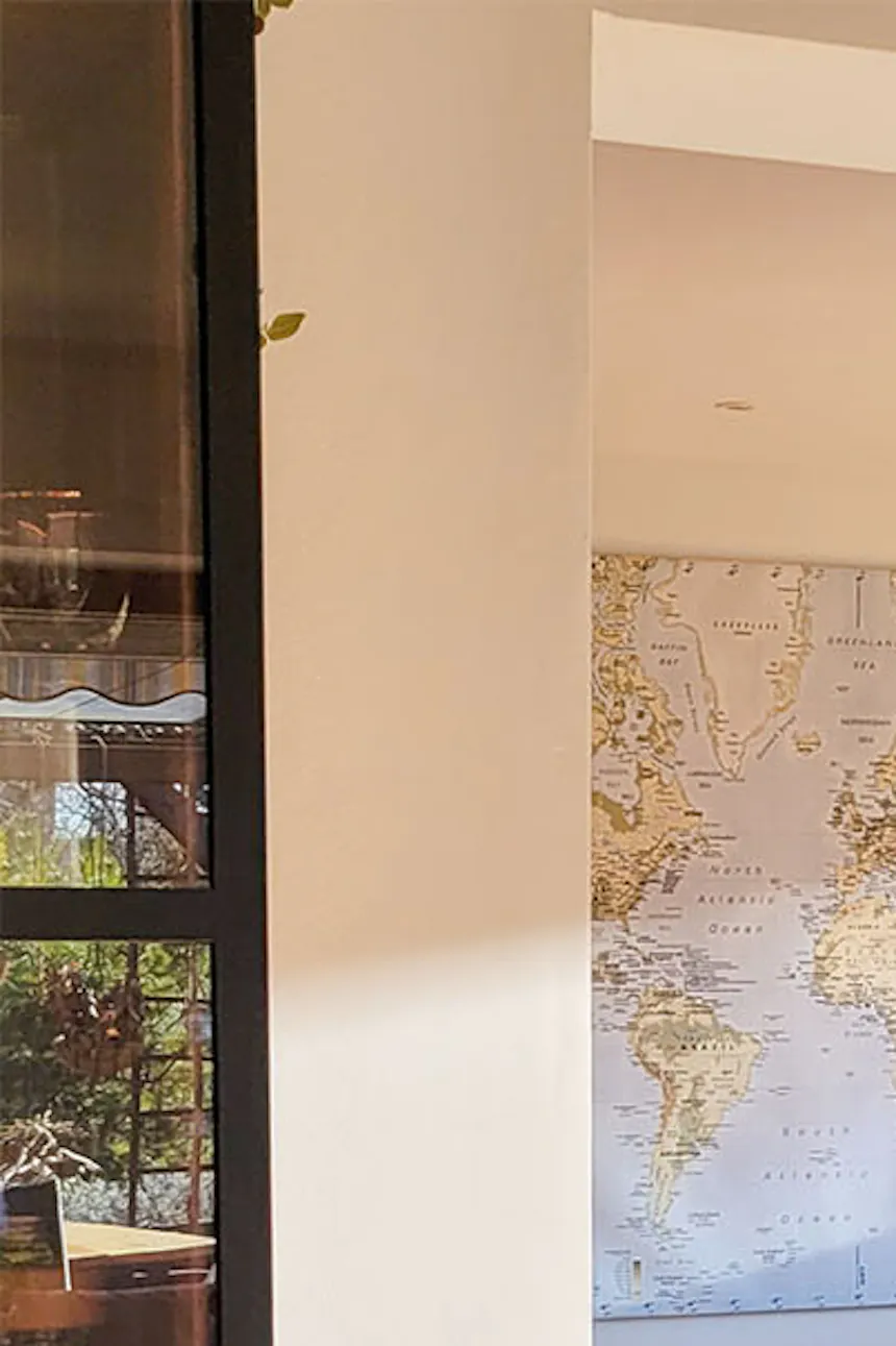 porte coulissante en verre loft pour salle à manger