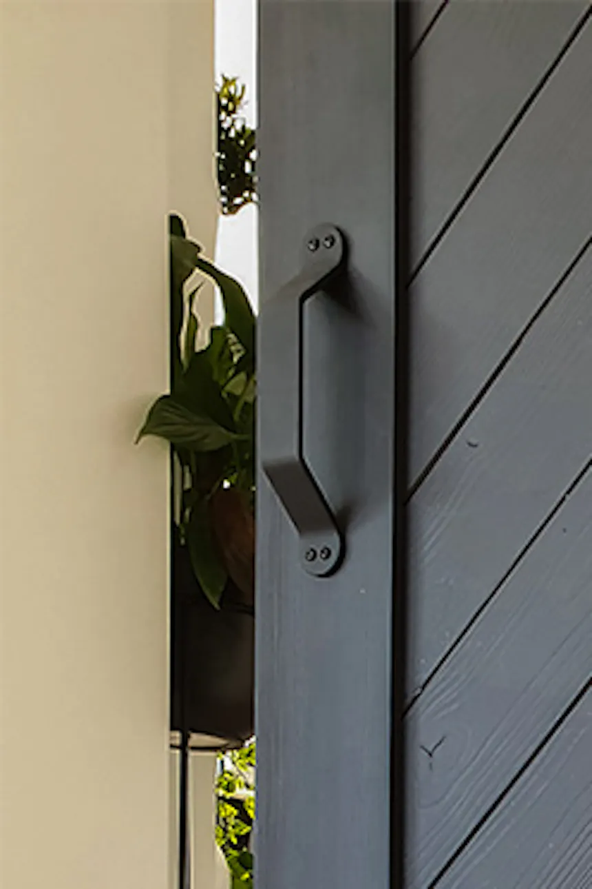Black solid wood door