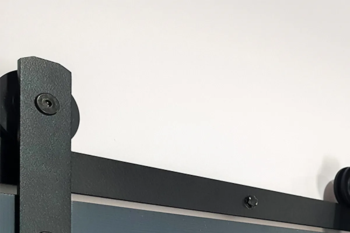 Black sliding system for wooden doors