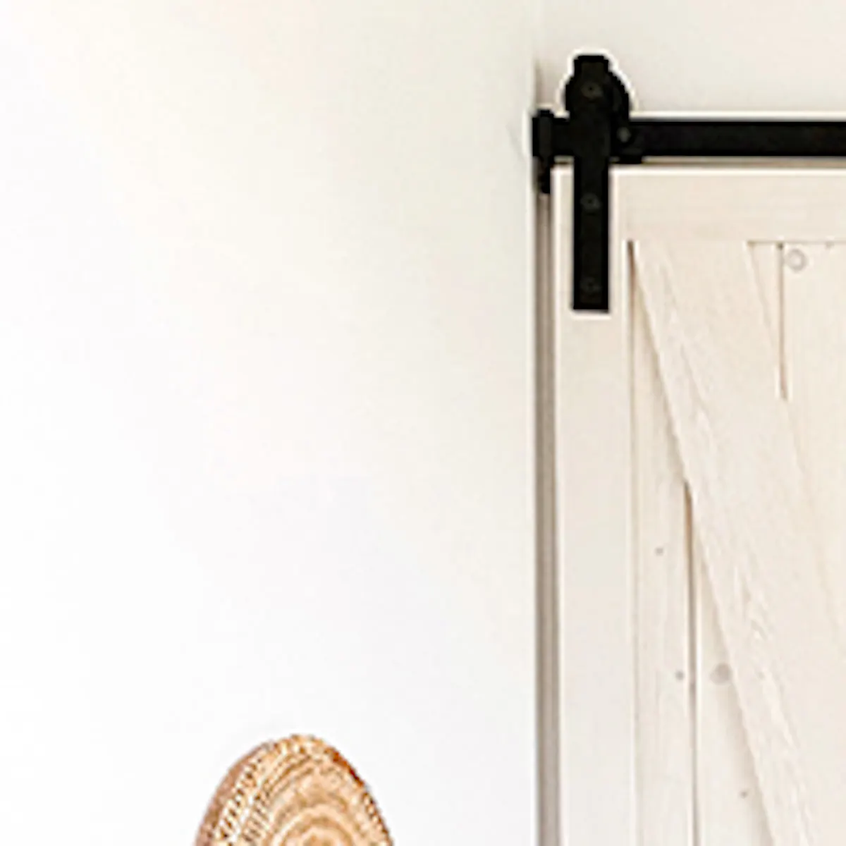 wardrobe sliding doors, white sliding doors, vintage dressing table, metal dressing table, narrow sliding door, rustic white wood
