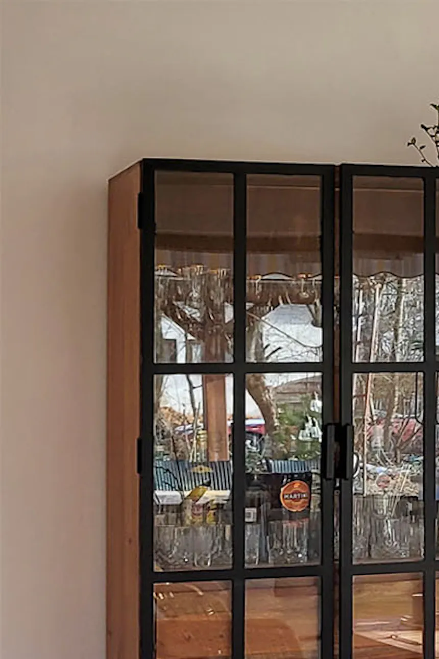 vitrine vitrée style années 80