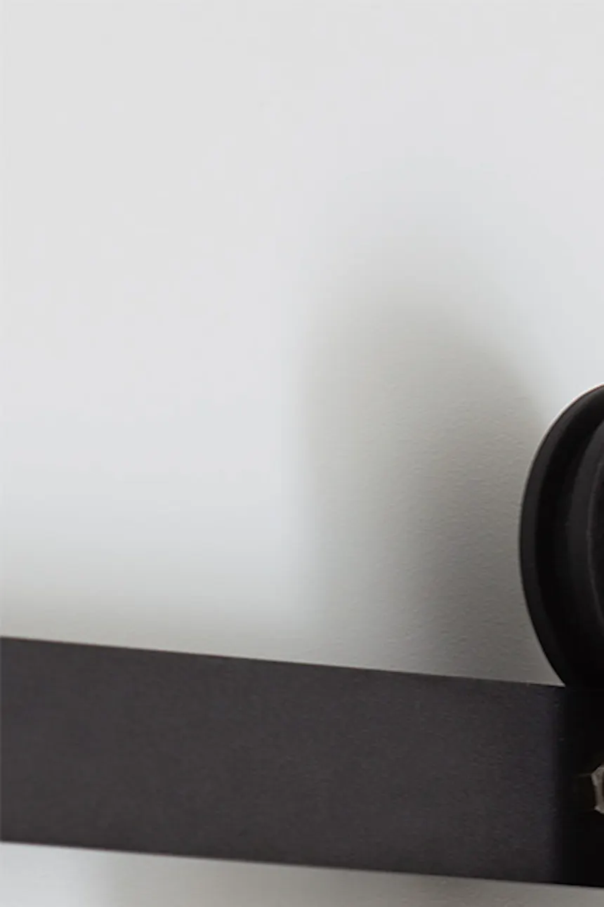 black sliding system for white doors