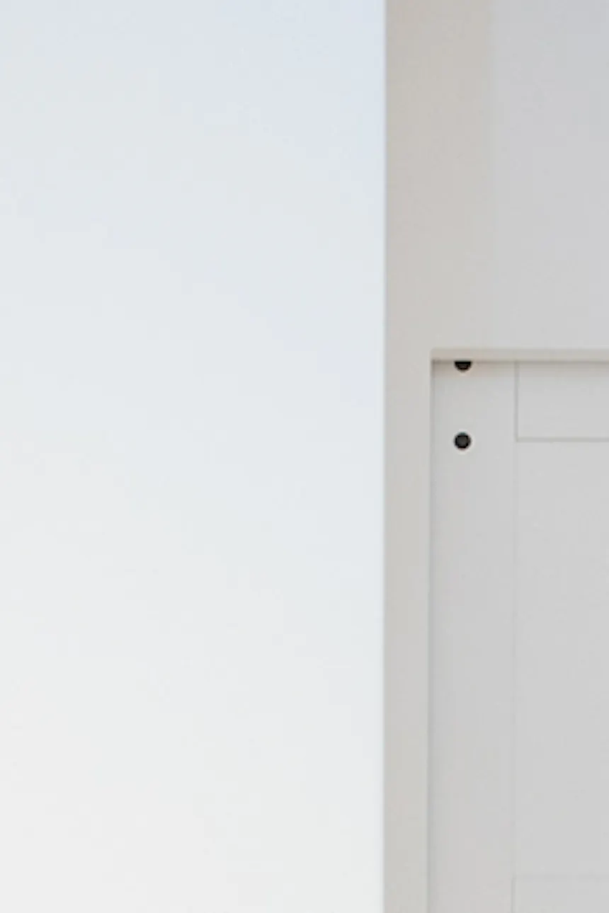 White sliding doors in the hallway