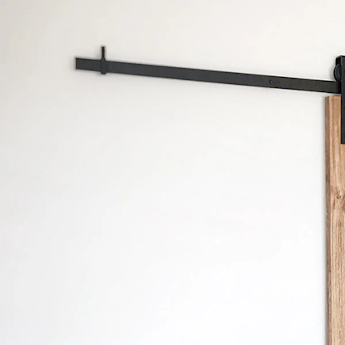 Wooden sliding door, closet door, bedroom dressing room, sliding door, wooden door, brick in bedroom, hanging bedside lamp, vintage style, vintage bedroom