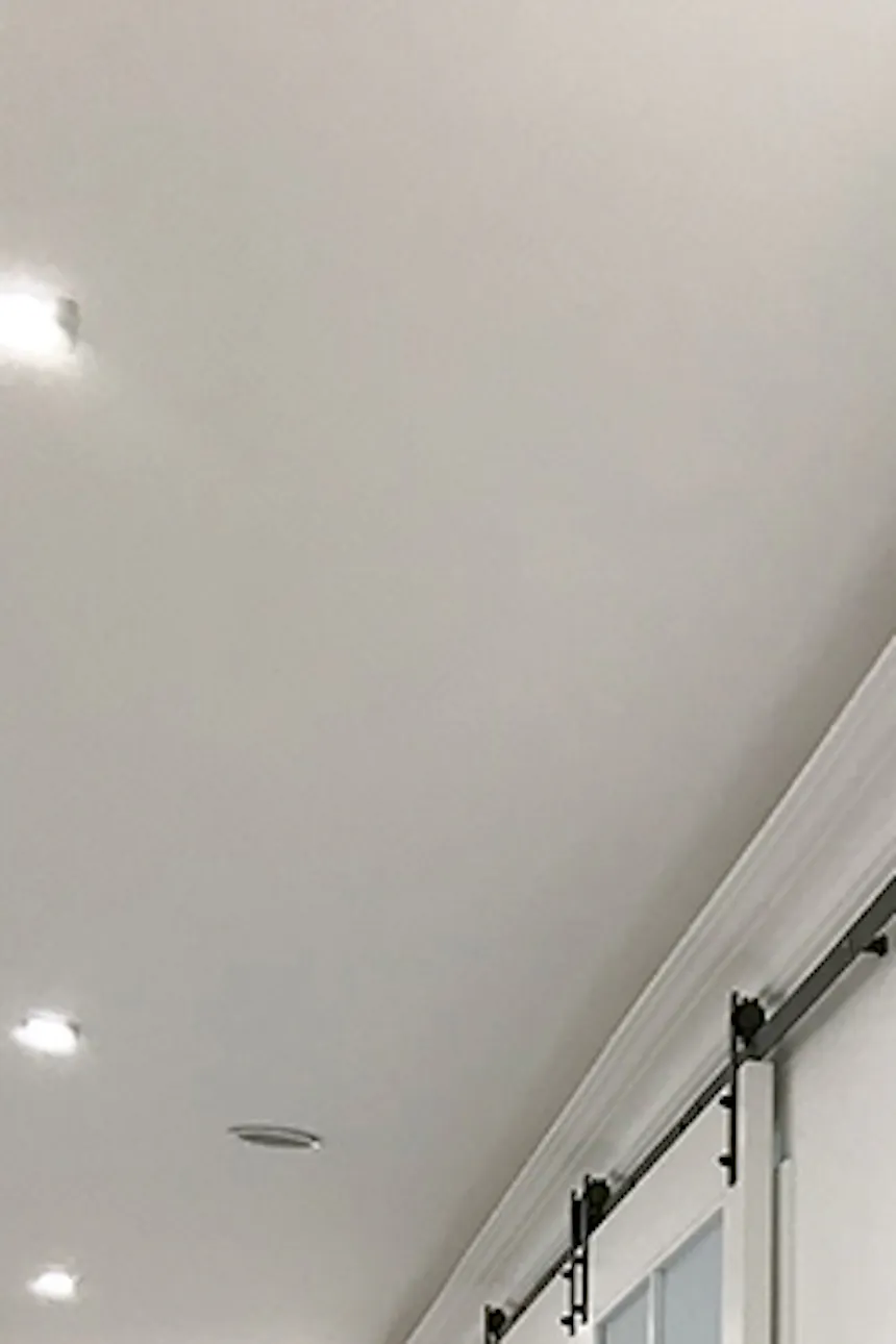 white sliding doors, large sliding doors, double sliding door, sliding doors with glass, white wooden doors with glass, ballroom entrance, mirror in a white frame