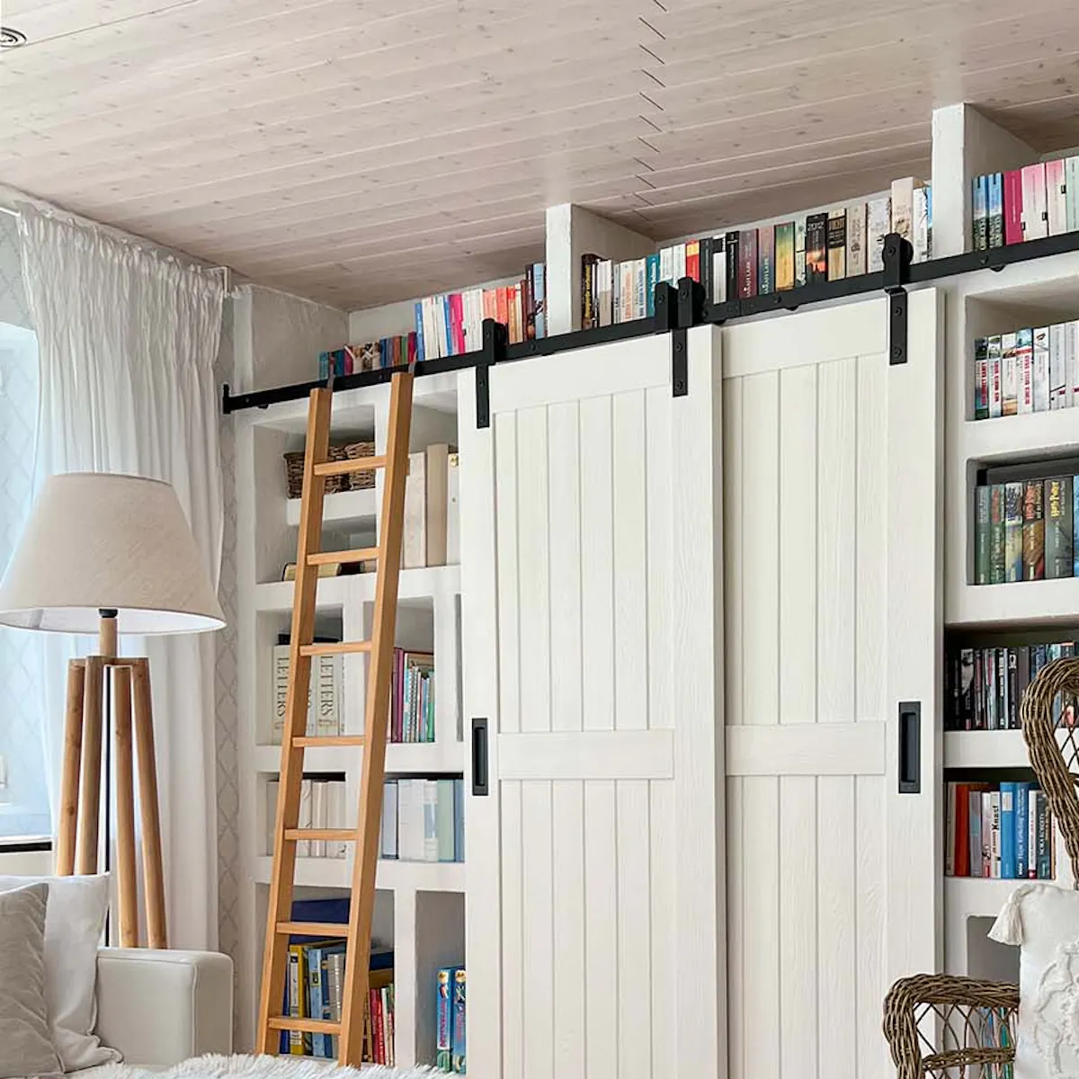Library in a living room