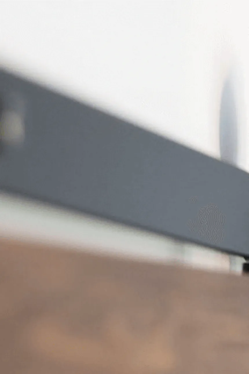 Black sliding system for wood doors.