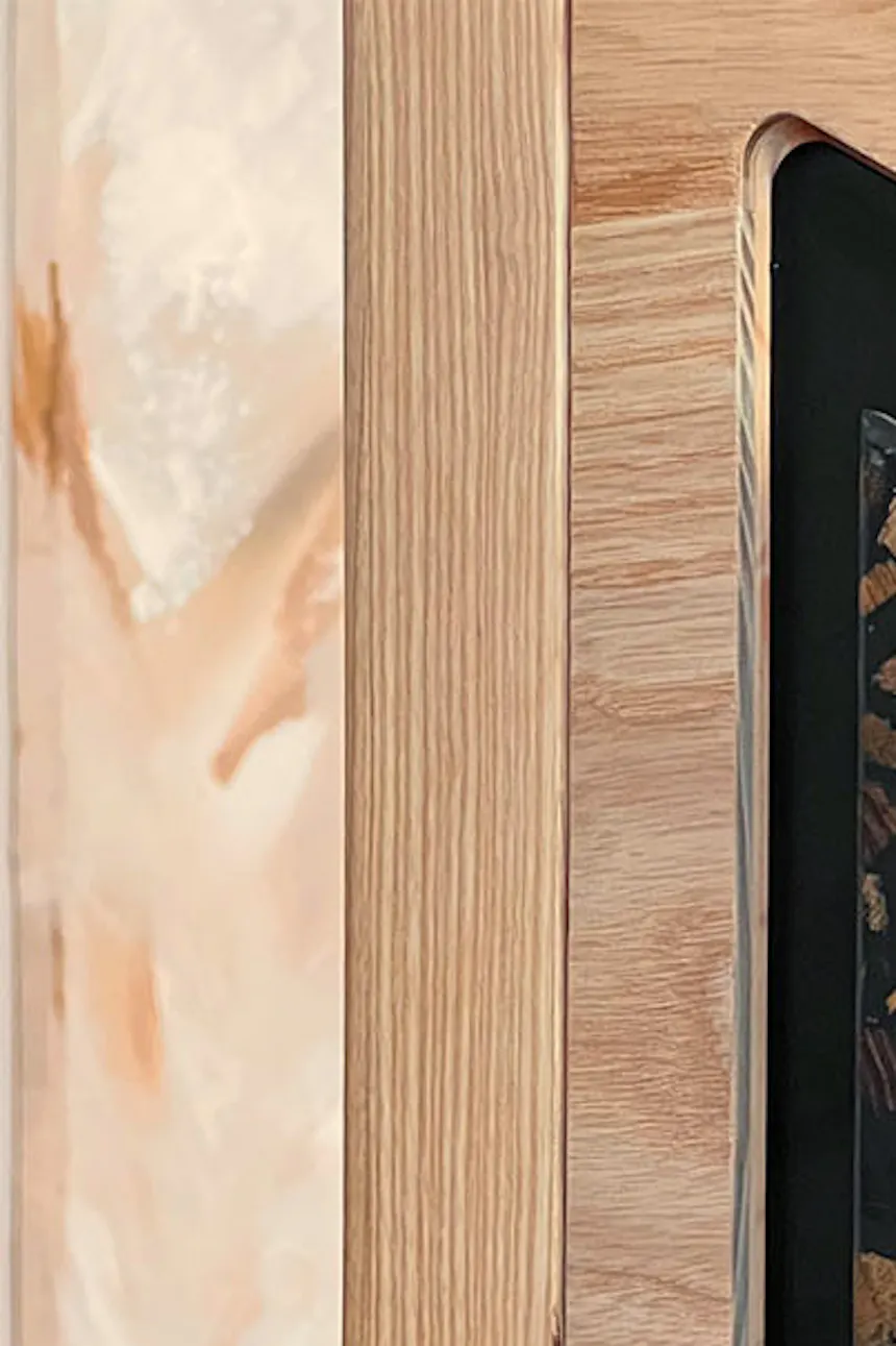 wooden terrazzo door handle