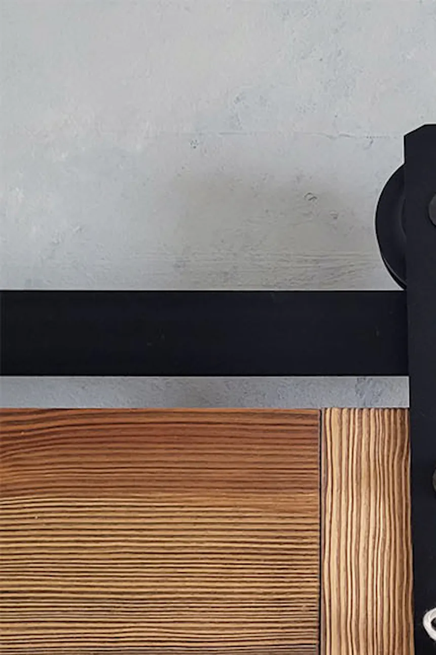 système coulissant noir pour portes en bois