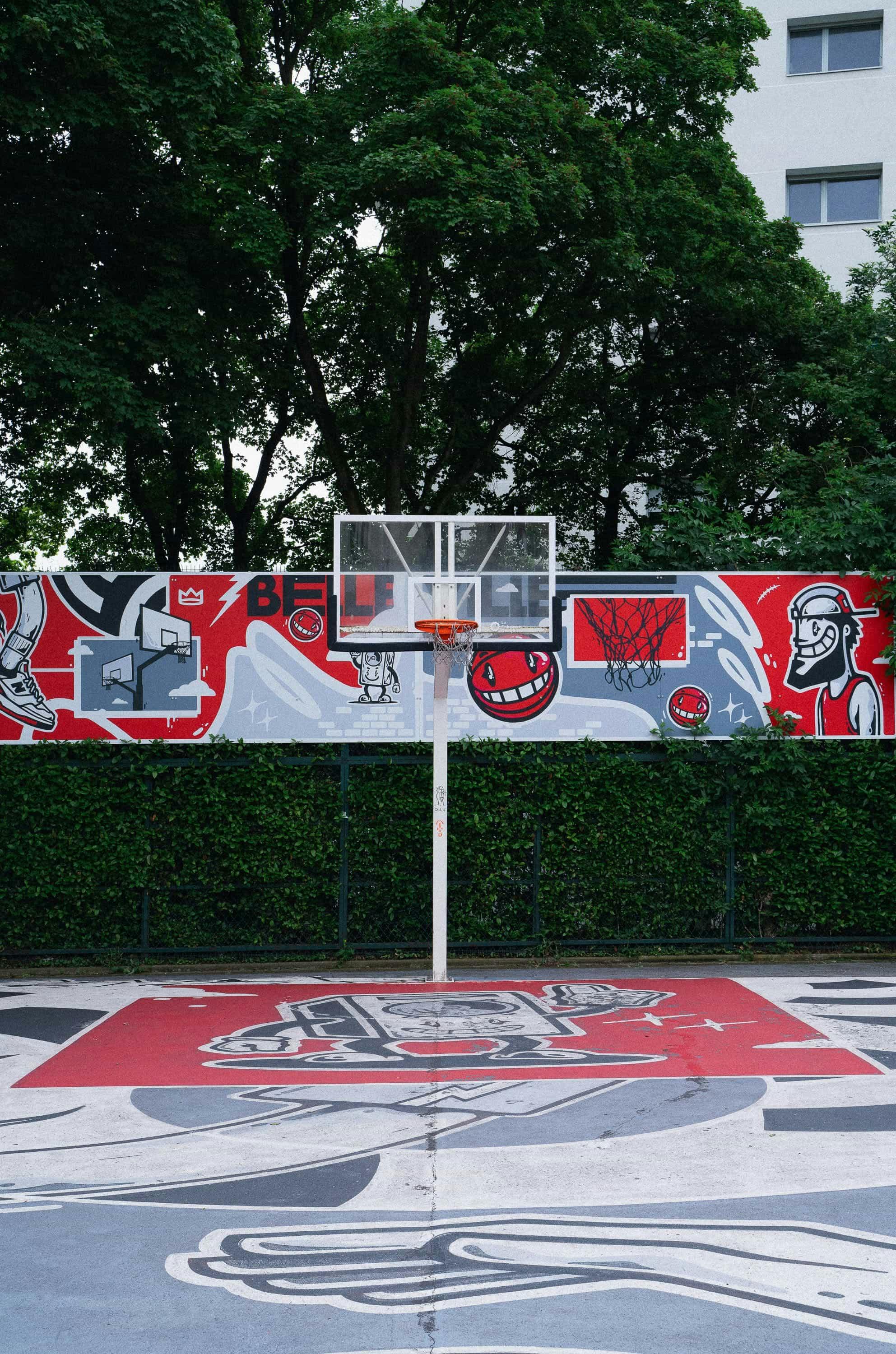 Square Alexandre Luquet basketball playground in Paris 20