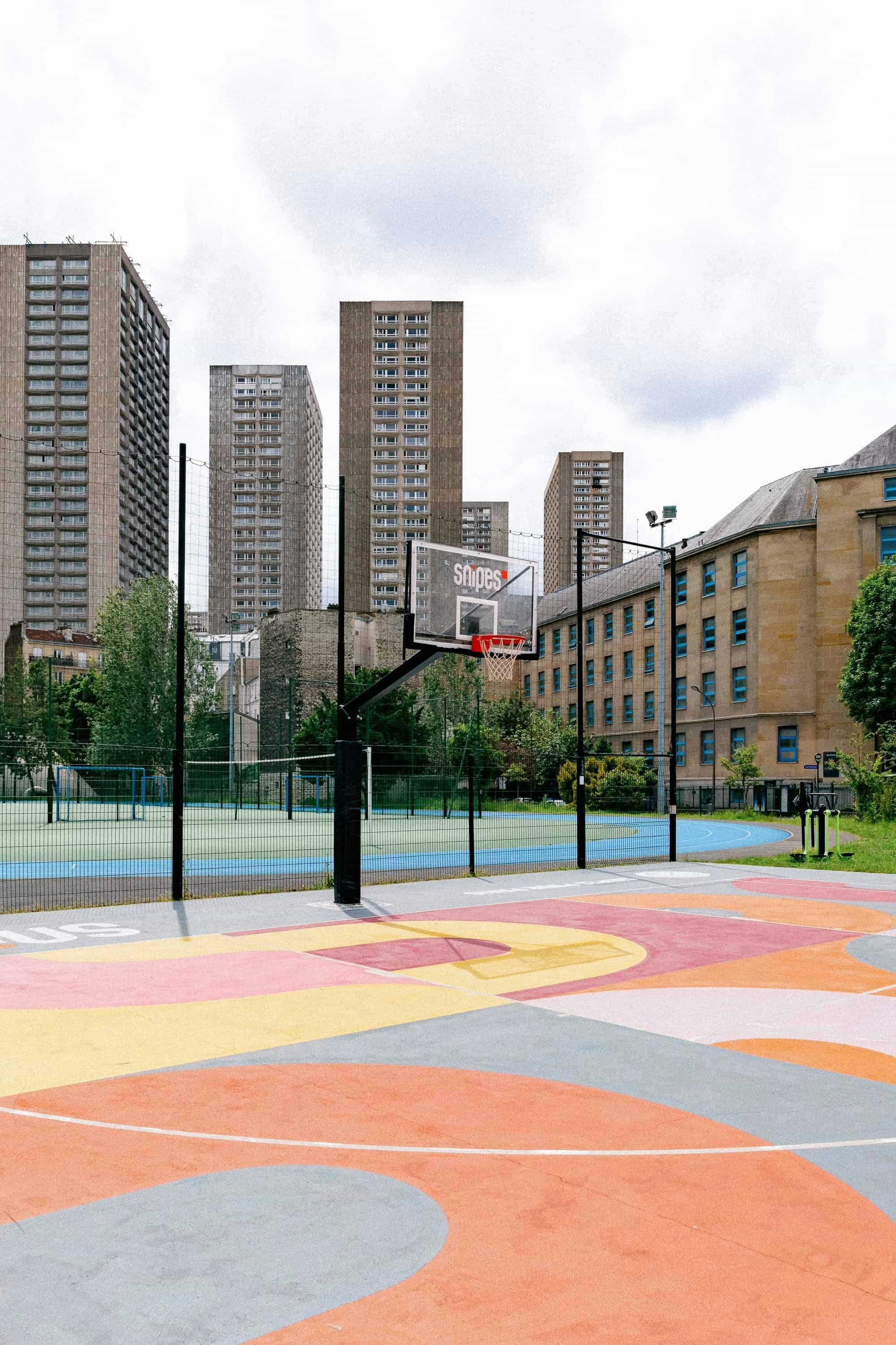 Charles Moureau basketball playground in Paris 13