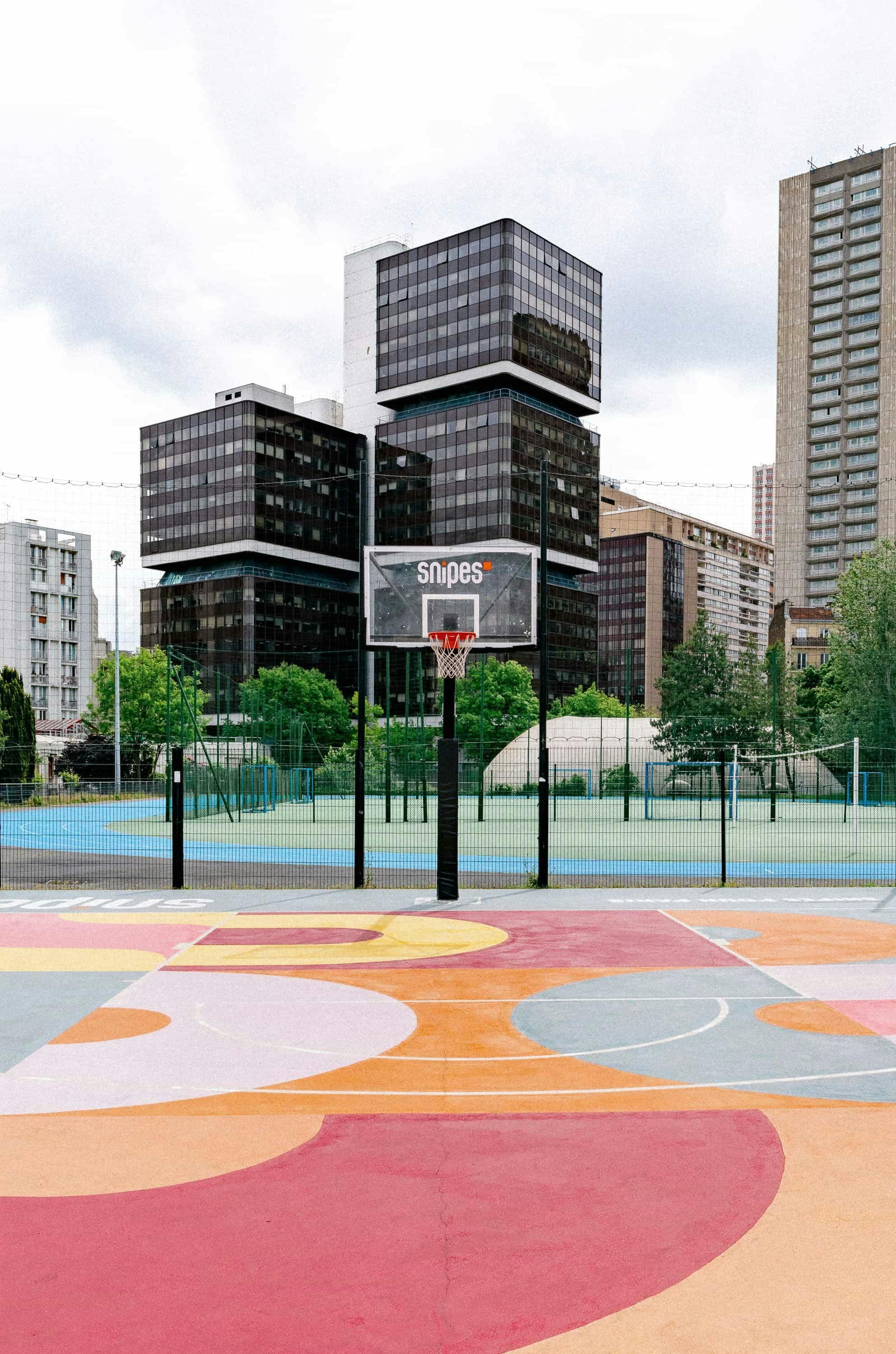 Charles Moureau basketball playground in Paris 13