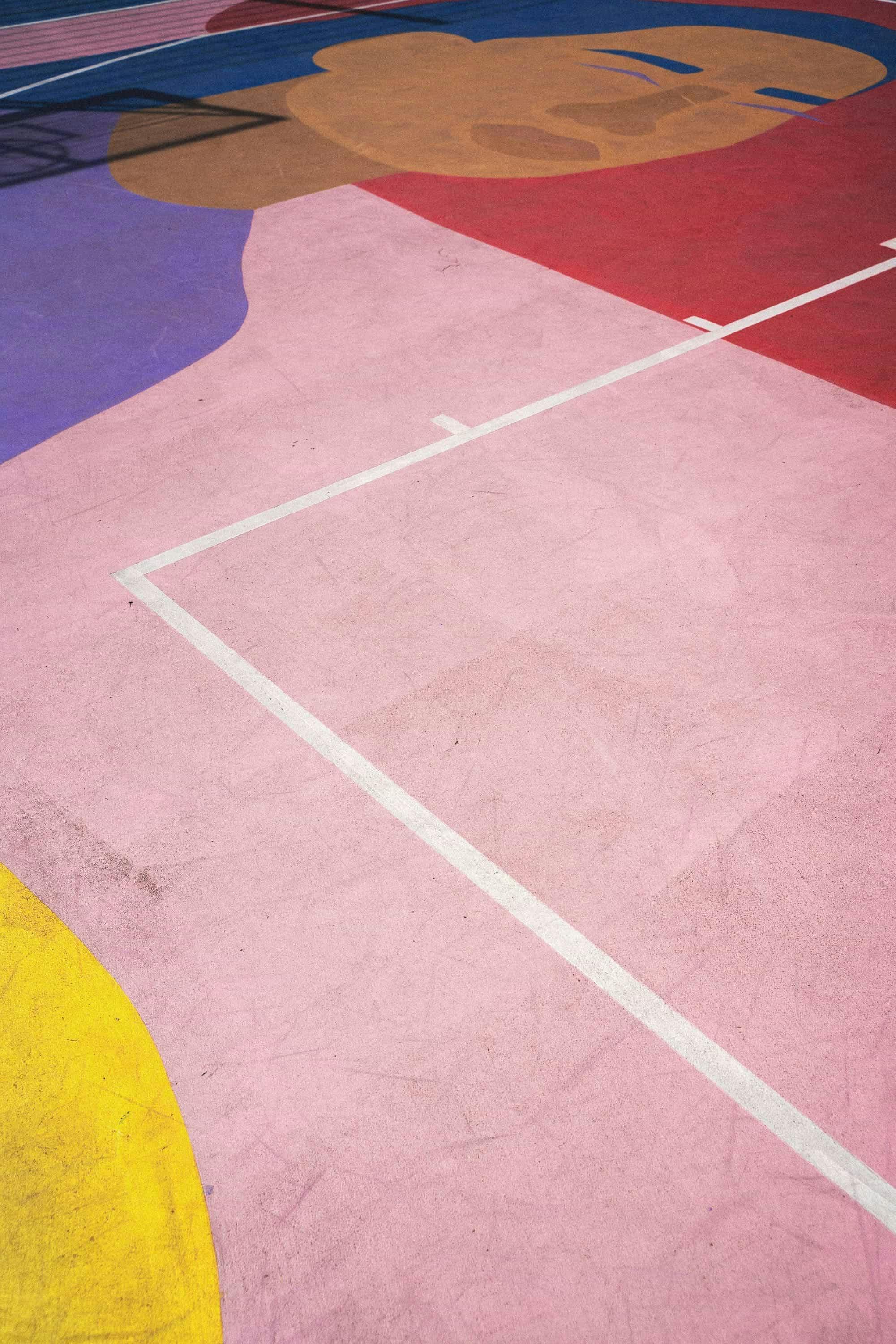 Square Duchene basketball playground in Paris 14