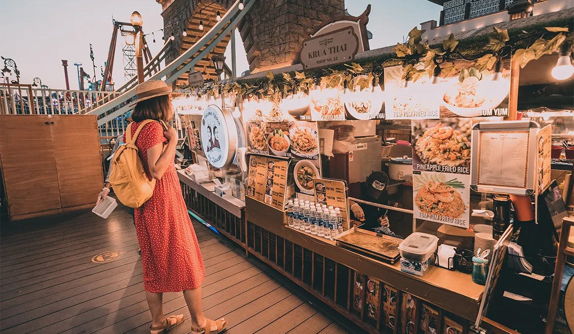 Dining at Global Village: A Gastronomic Journey