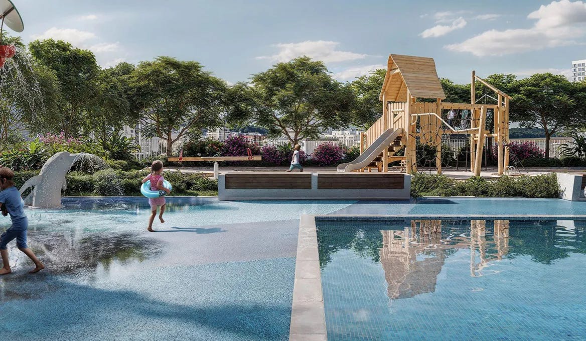 Comprehensive Amenity Podium for Relaxation and Entertainment