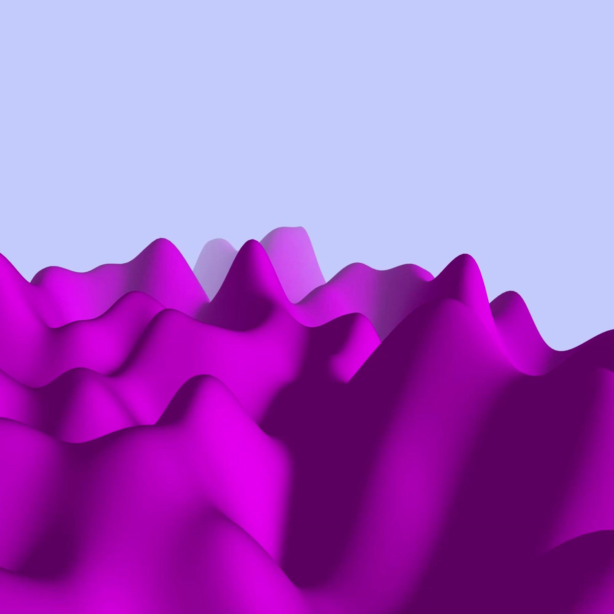 Pink mountains generated by code