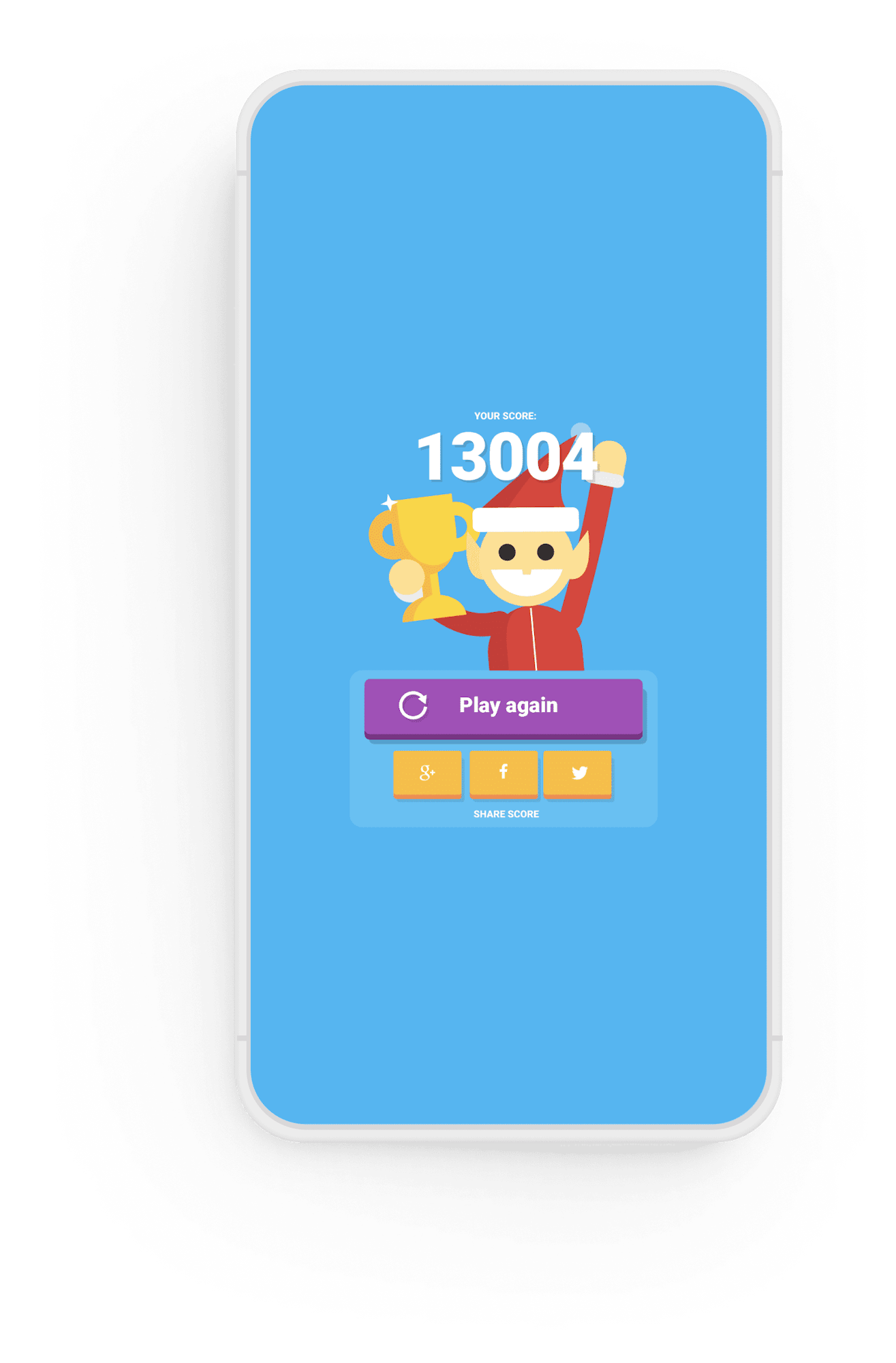 Google Santa Tracker on a phone