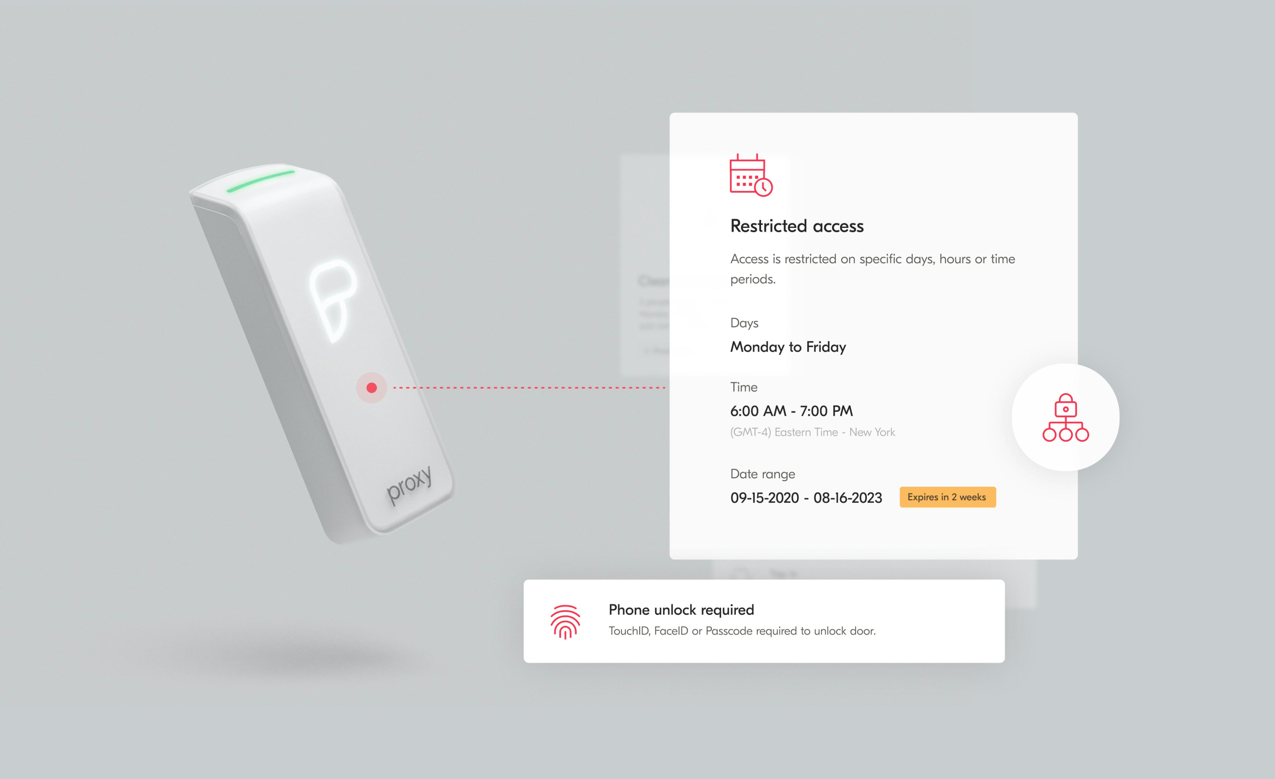 Image showing a reader floating while connected to its settings on the app