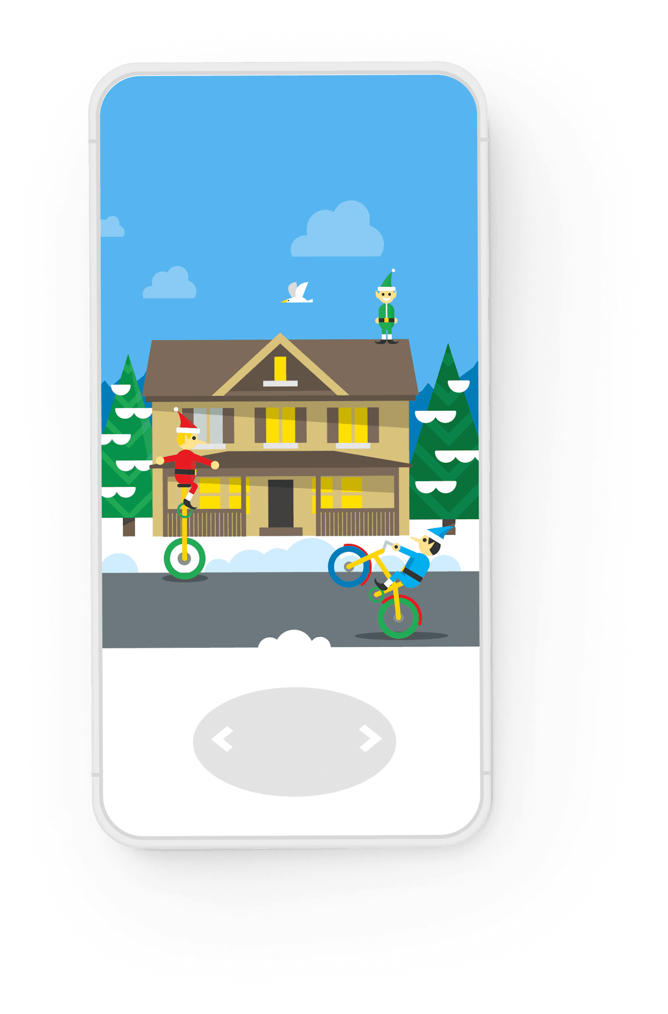 Google Santa Tracker on a phone