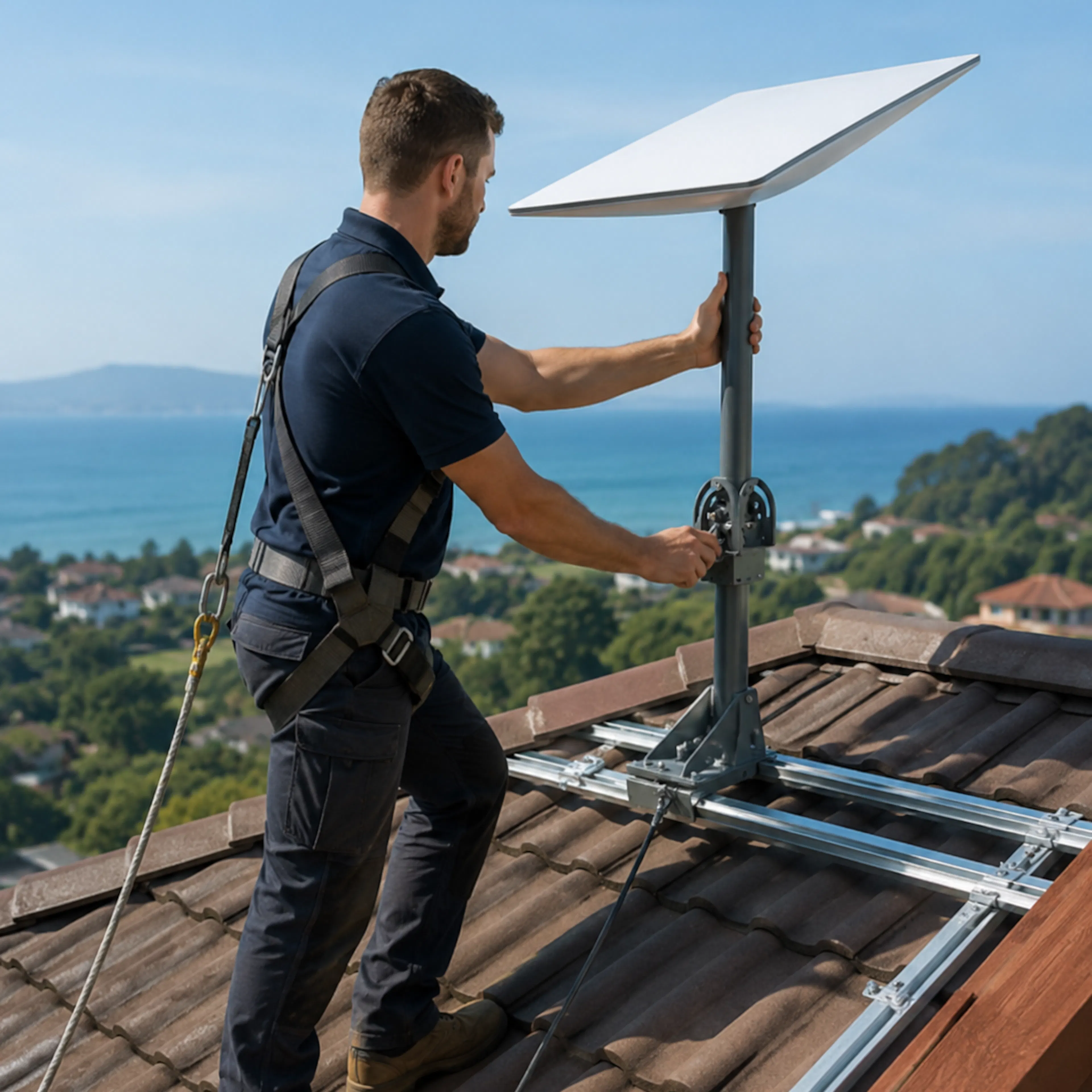 bright choice electrician installing a starlink 