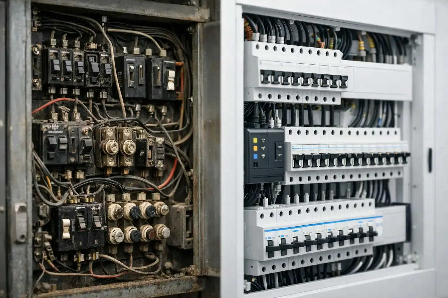 Switchboard Upgrade Before and After