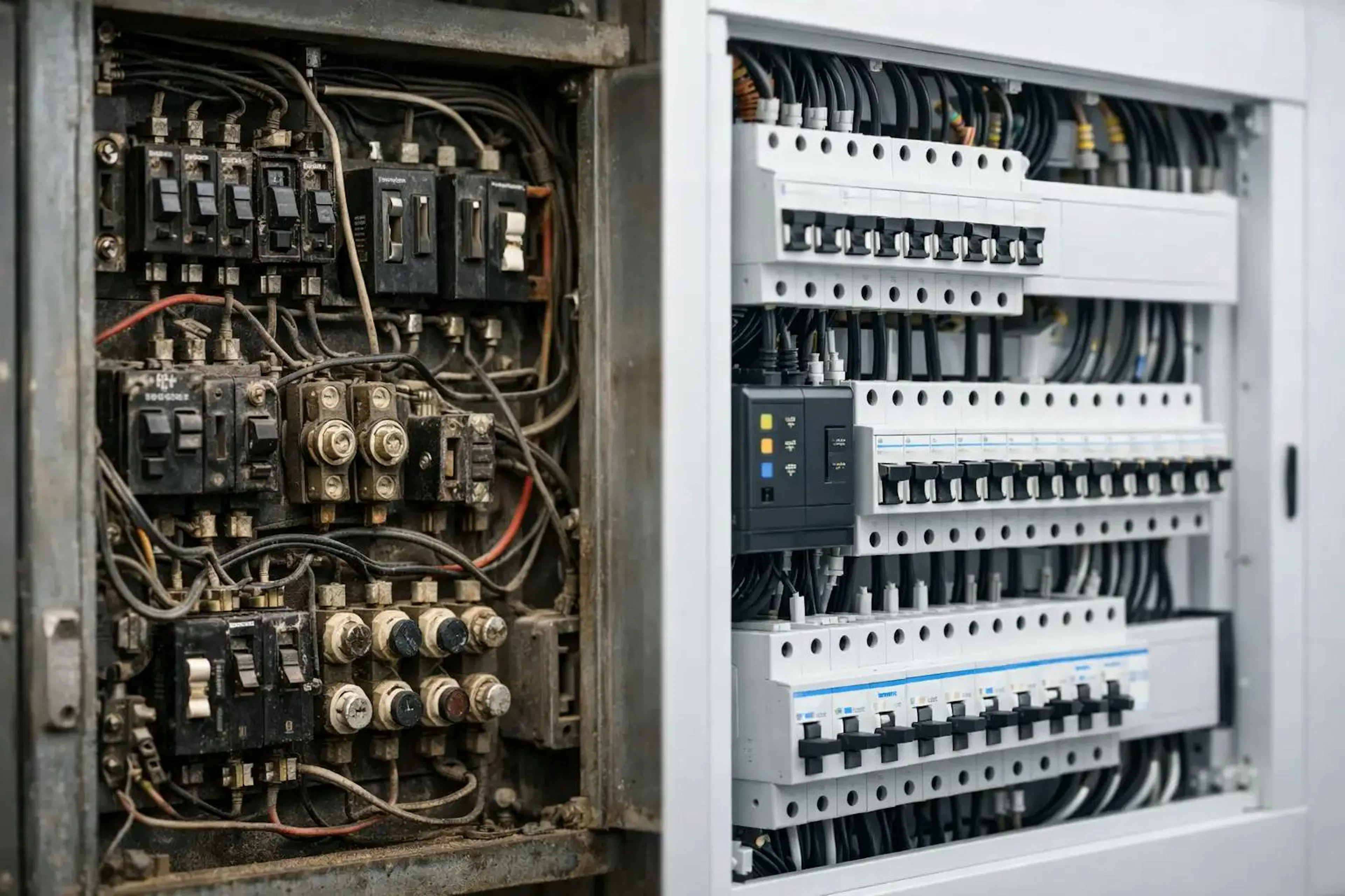 Switchboard Upgrade Before and After