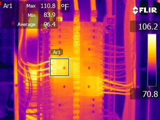 Thermografie eines elektrischen Verteilerschrankes