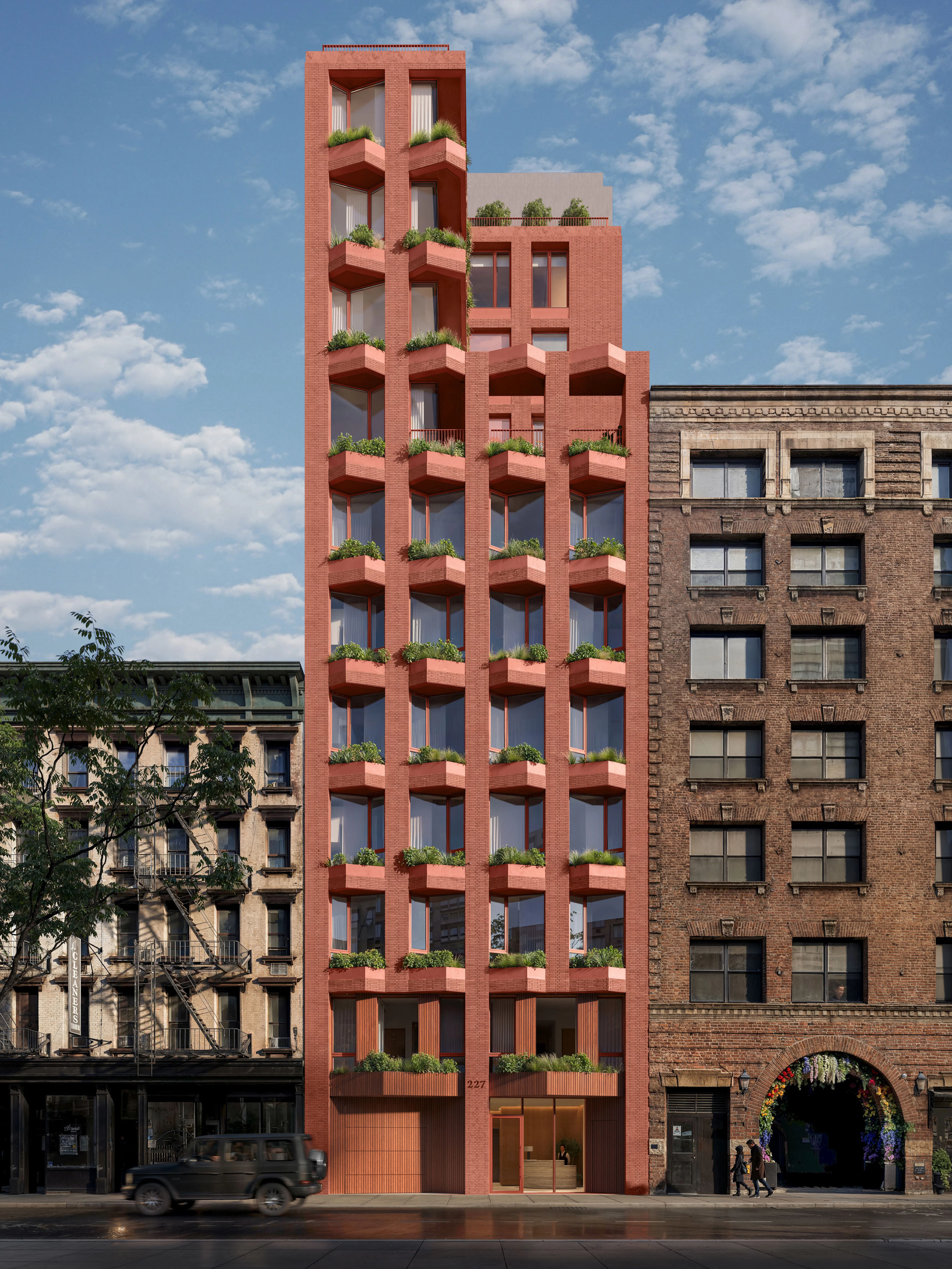Luxury townhouse at 227 West 19th Street in Manhattan featuring private garage and garden,  coming soon residence