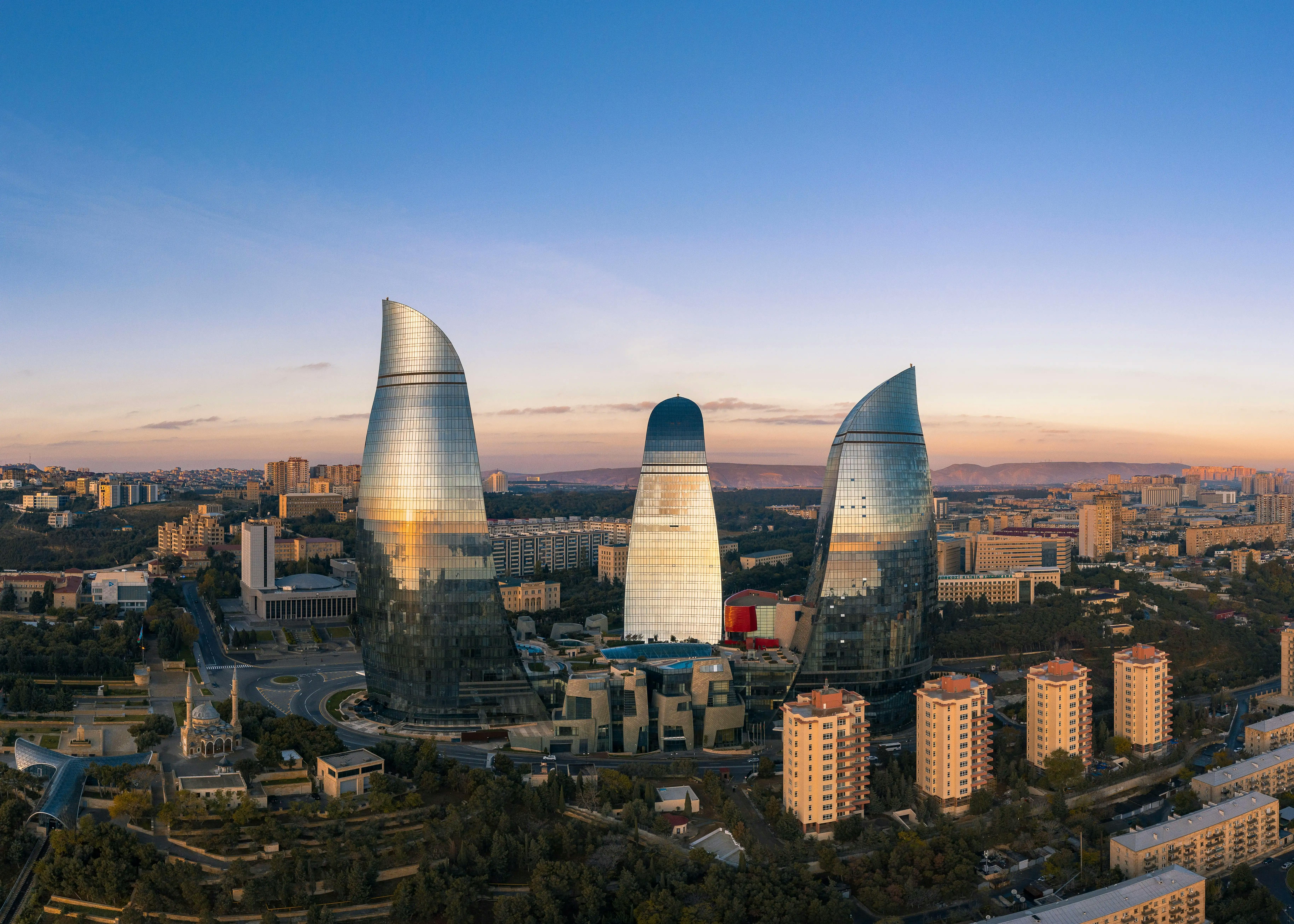 skyline of azerbaijan