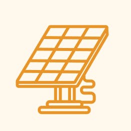 An animation of a solar panel 