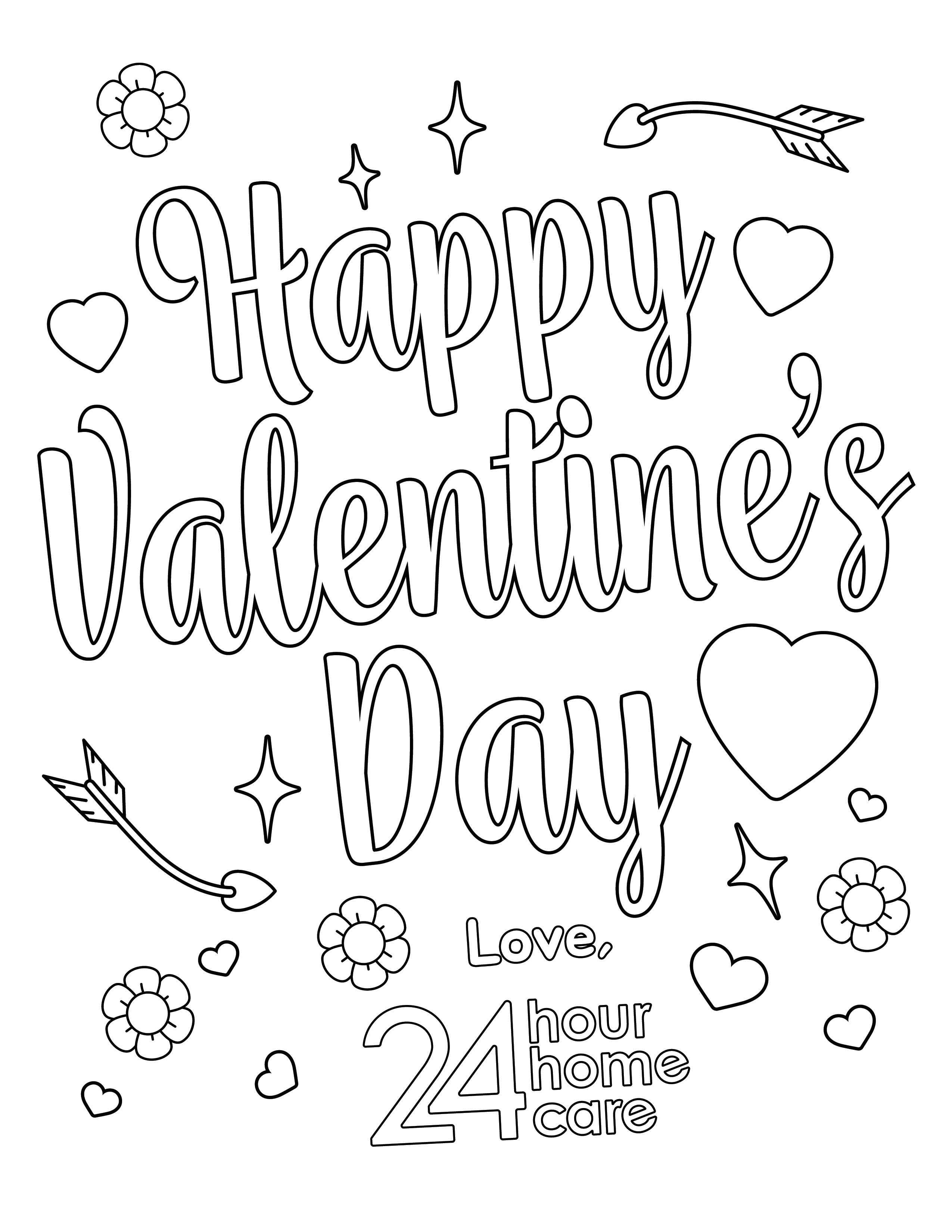 Happy Valentine's Day coloring sheet