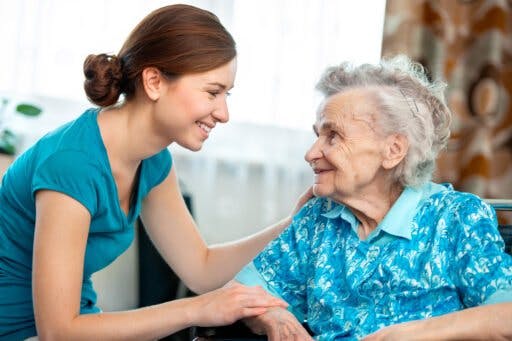 Caregiver Spending Time with Senior