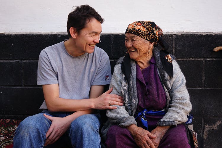 alzhiemers lady and caregiver