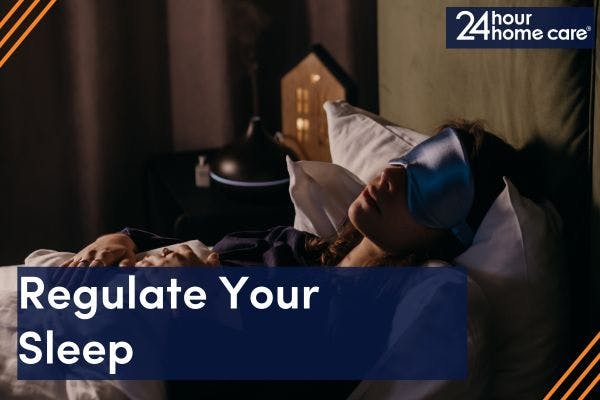 A woman sleeps with help of a sleep mask.