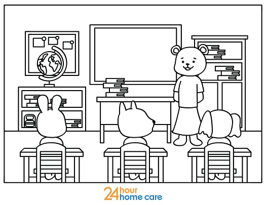 school image coloring page