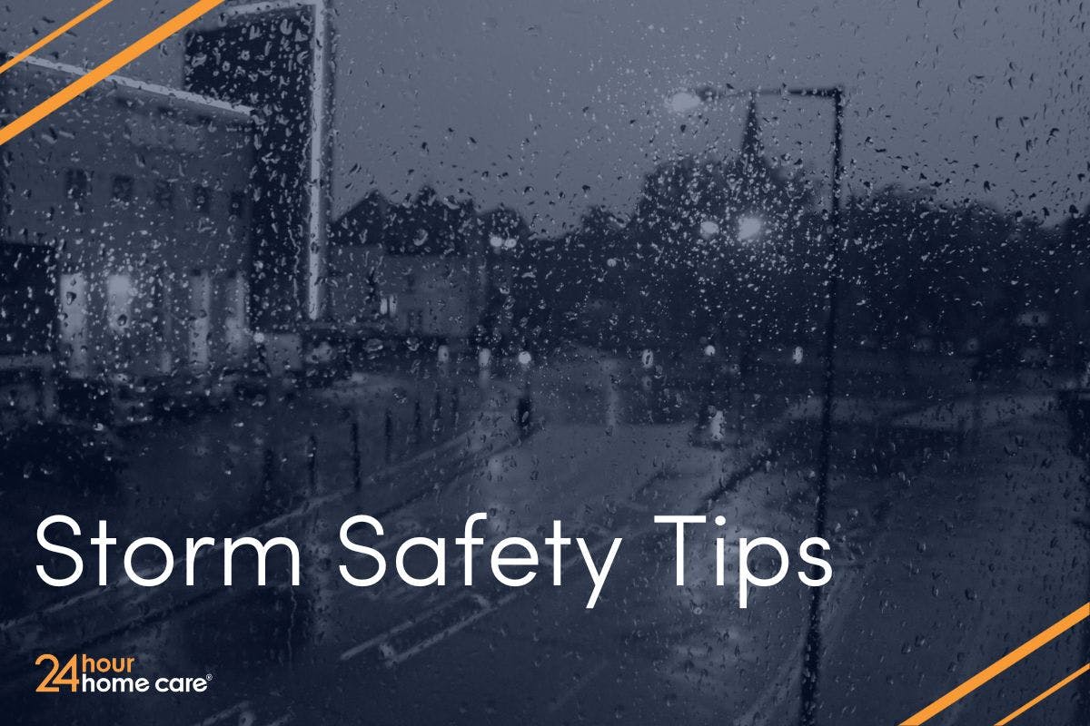 A rainy street at night.