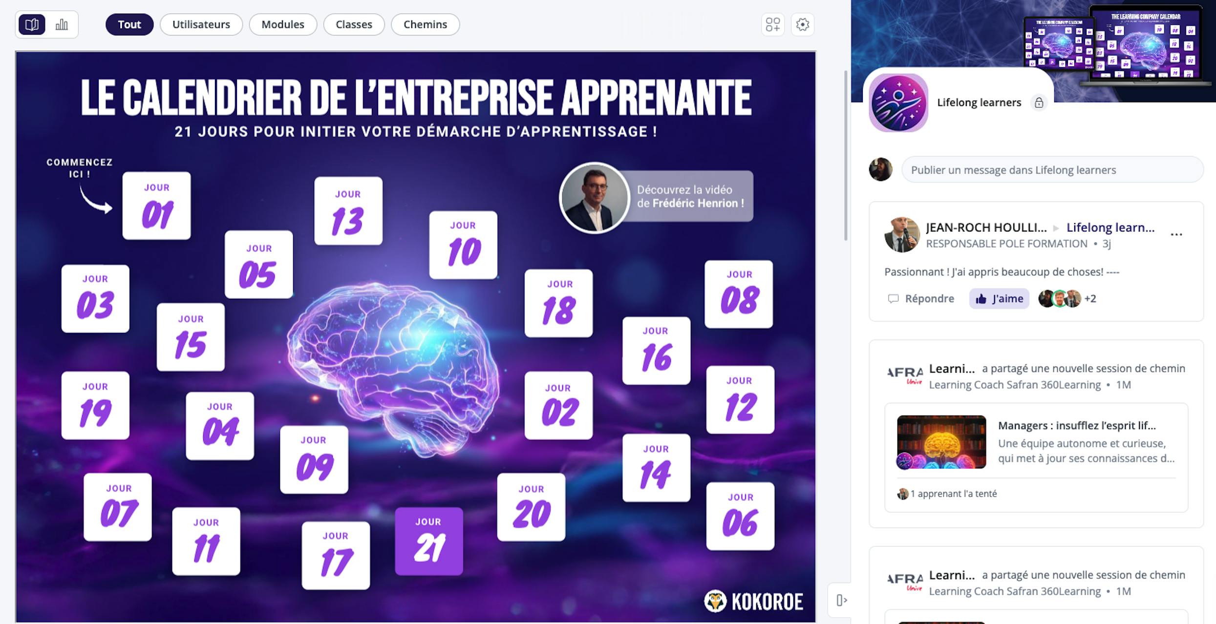 Calendrier de l'Entreprise Apprenante - 360Learning