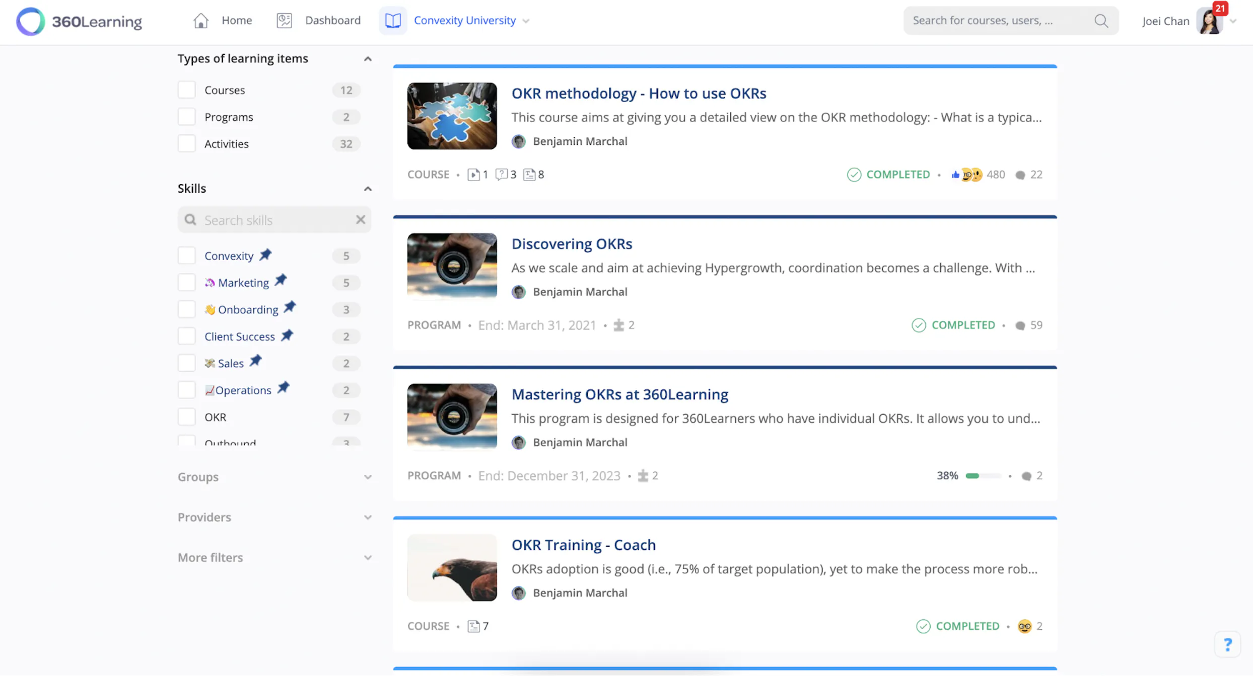 OKRs im Onboarding | 360Learning