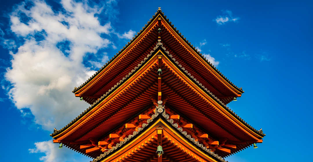 temple roof representing upskilling stages